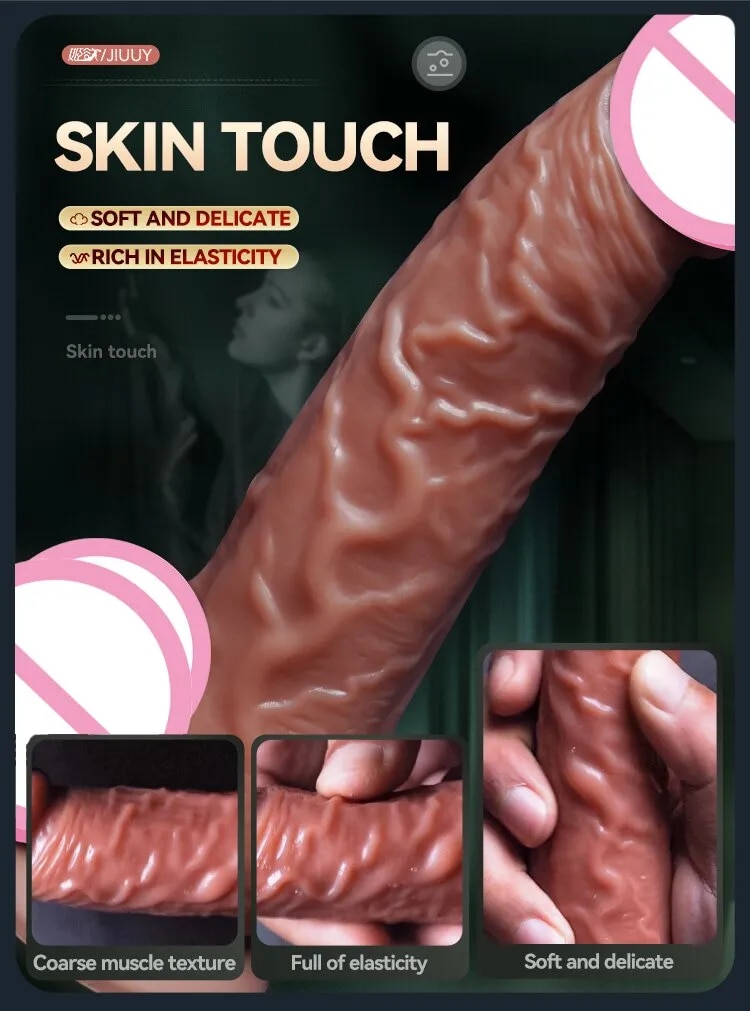 Dương vật giả Jiuuy rung thụt thổi hút kèm nhánh phụ đế dính tường