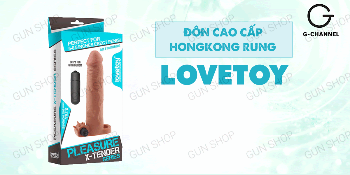 Bao cao su rung Lovetoy Pleasure X-Tender tăng kích thước 3cm