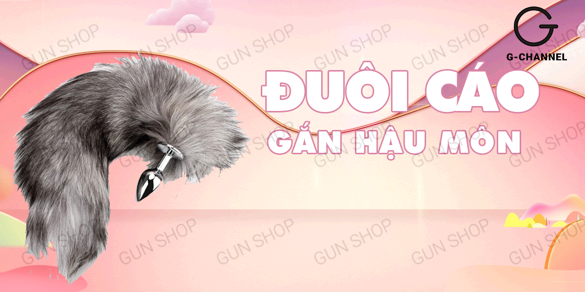 Đuôi cáo inox hậu môn cao cấp lông mềm mịn kích thích khoái cảm