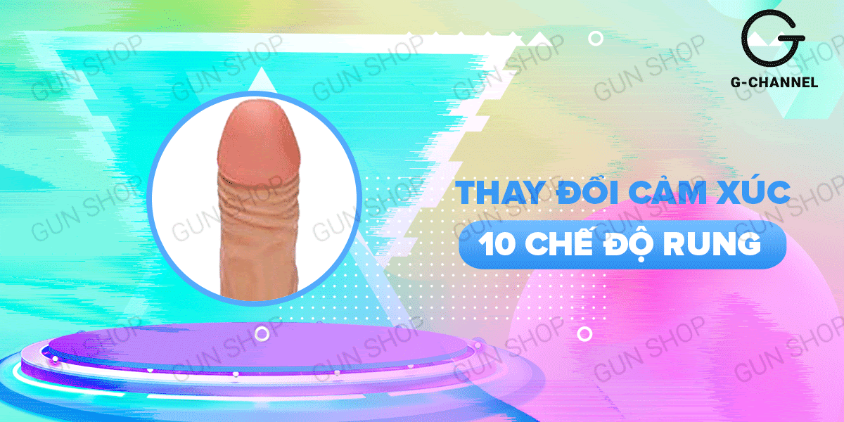 Dương vật giả rỗng ruột đa chế độ rung kèm dây đeo Loveaider