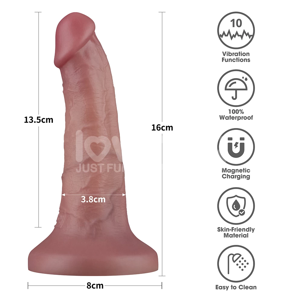 Dương vật giả Lovetoy 6 inch có rung dính tường thật sống động