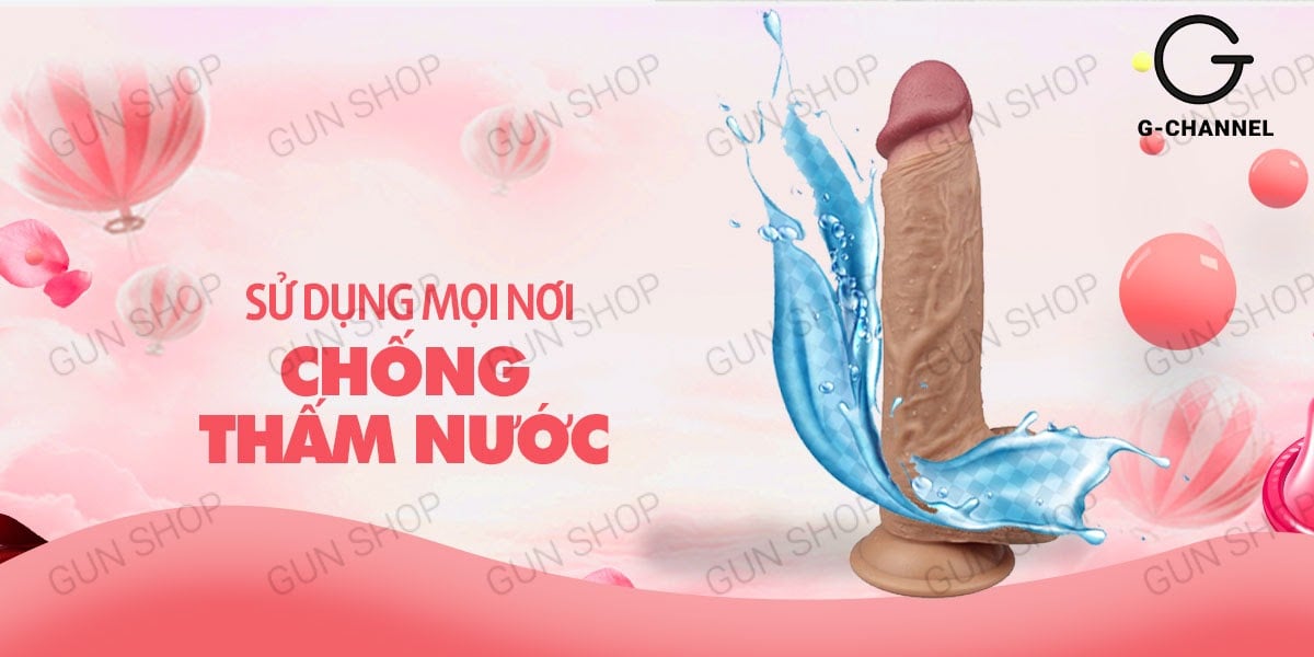 Lovetoy Dương vật giả 18cm dính tường siêu thực, an toàn