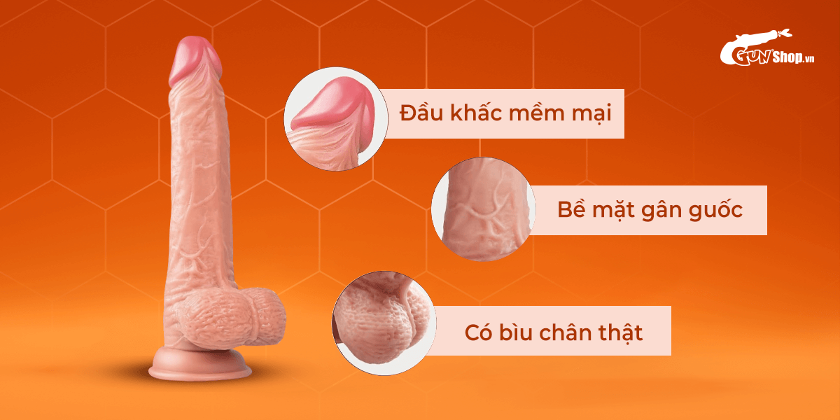 Dương vật giả Joker rung ngoáy thụt tỏa nhiệt đế dính tường đa năng