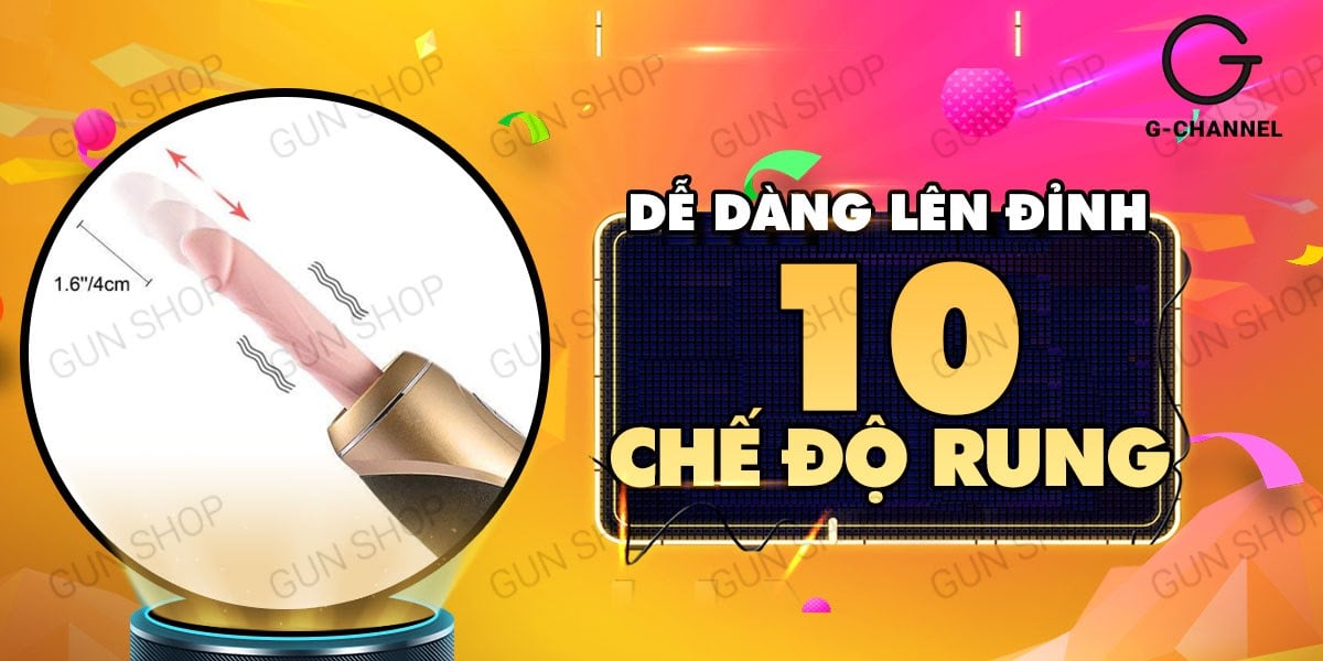 Dương vật giả xoay 360 độ dính tường tỏa nhiệt cực mạnh Stroking Man III Gold