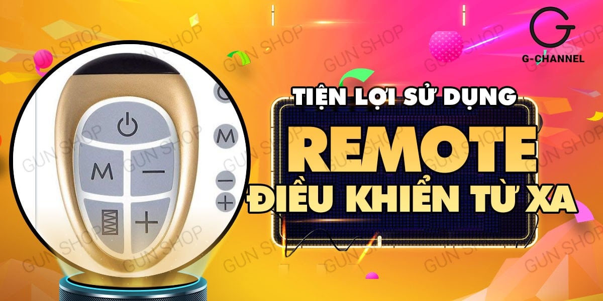 Dương vật giả xoay 360 độ dính tường tỏa nhiệt cực mạnh Stroking Man III Gold