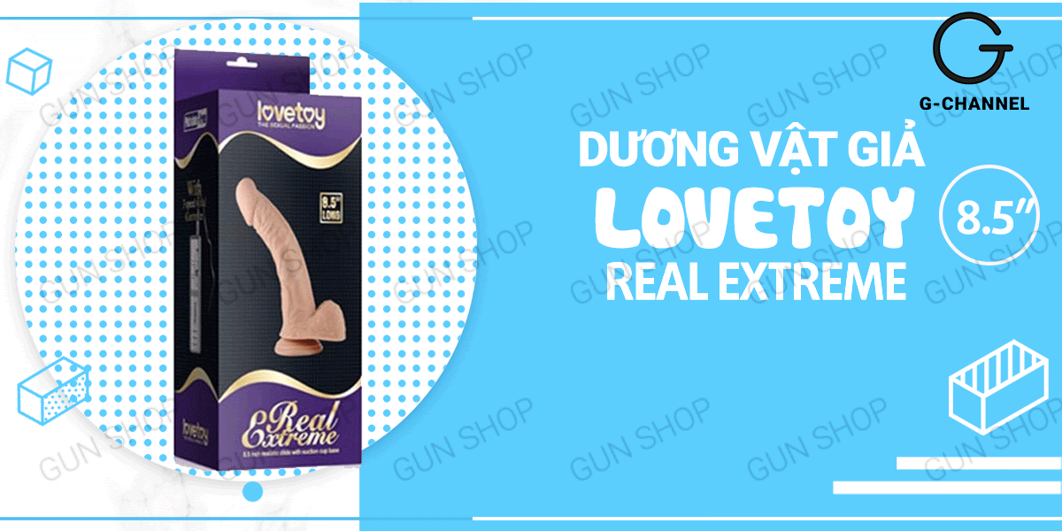 Dương vật giả cao cấp rung 3 mức dính tường 21.5cm Lovetoy Real