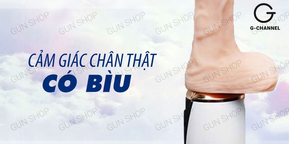 Dương vật giả Dibe rung thụt tỏa nhiệt sạc USB siêu mềm mại