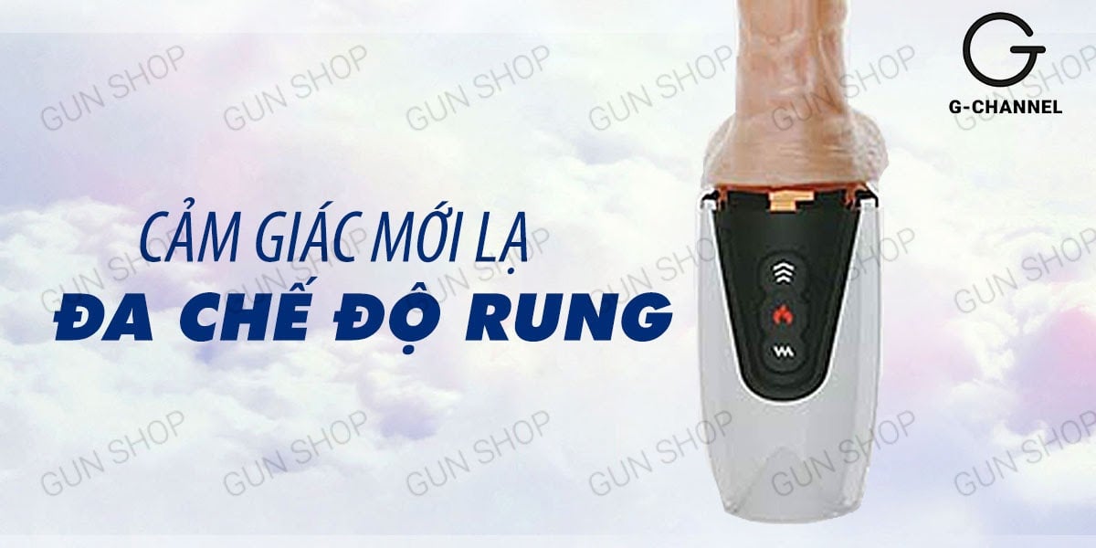 Dương vật giả Dibe rung thụt tỏa nhiệt sạc USB siêu mềm mại