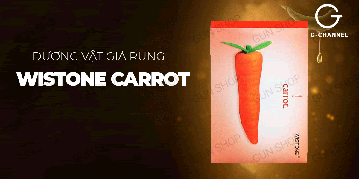 Máy rung hình quả cà rốt Wistone Carrot đa chế độ kích thích cực đỉnh