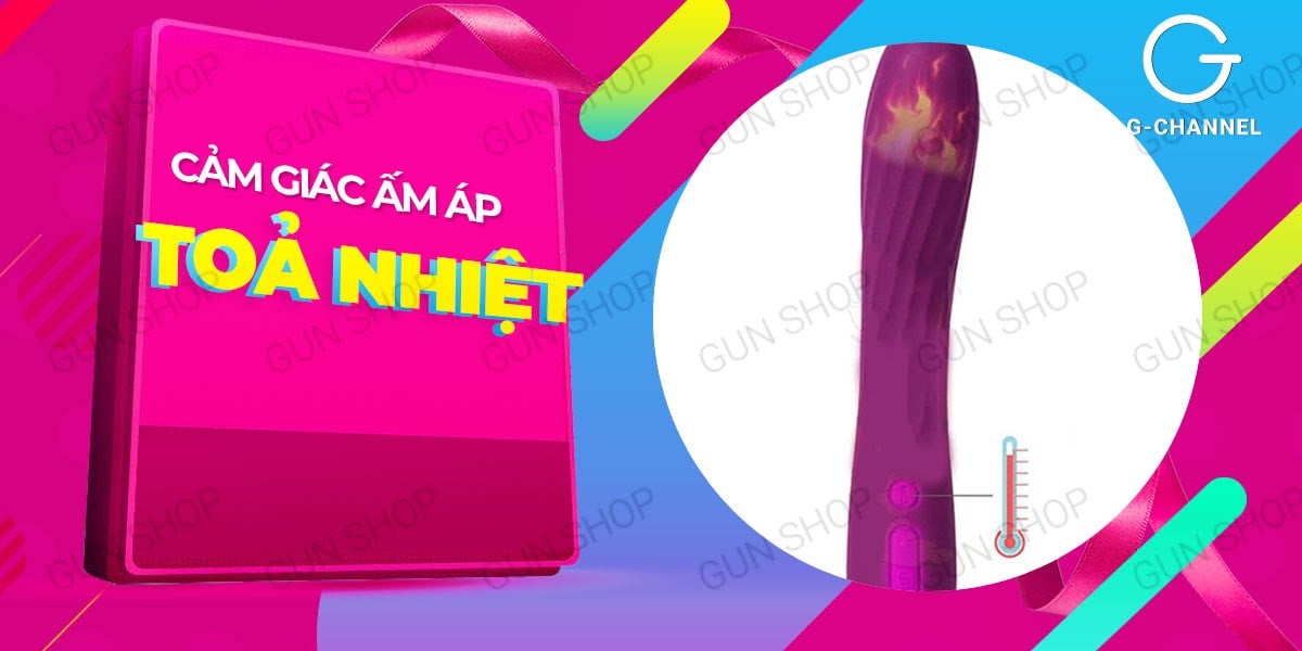 Dương vật giả rung kép Svakom Angel sưởi ấm sạc điện độc đáo