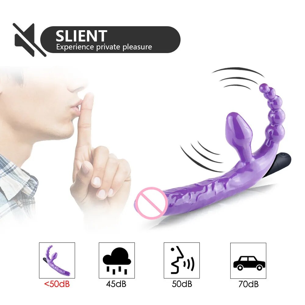 Dương vật giả 3 in 1 đa năng - 2 nhánh phụ kích thích trứng rung