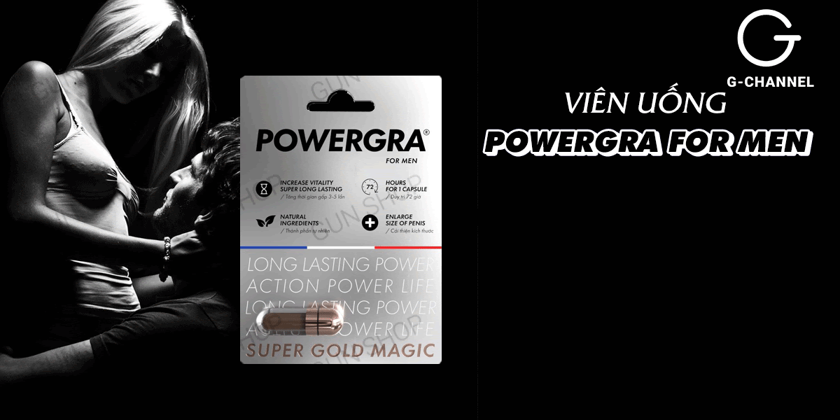  Nhập sỉ Viên uống tăng kích thước kéo dài thời gian Powergra For Men - Vỉ 1 viên hàng xách tay
