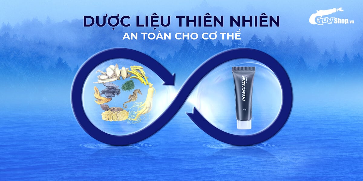 Gel bôi trơn Powgaman chống xuất tinh sớm kéo dài thời gian quan hệ