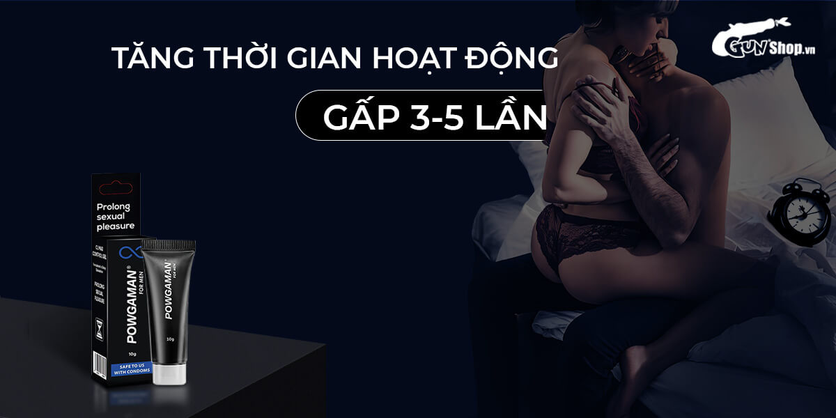 Gel bôi trơn Powgaman chống xuất tinh sớm kéo dài thời gian quan hệ