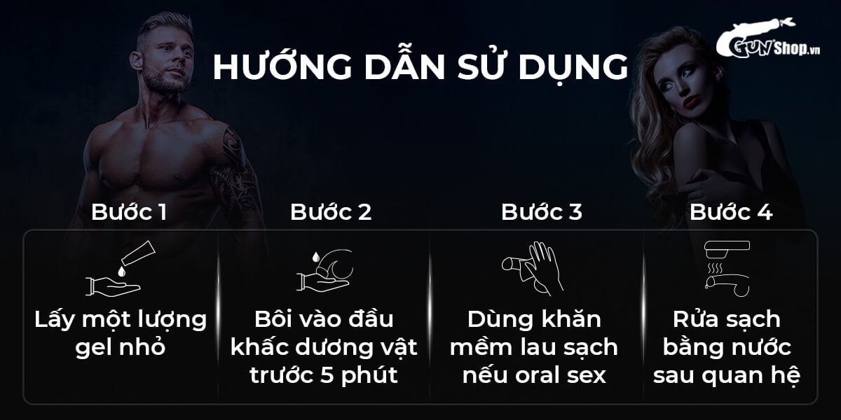 Gel bôi trơn Powgaman chống xuất tinh sớm kéo dài thời gian quan hệ