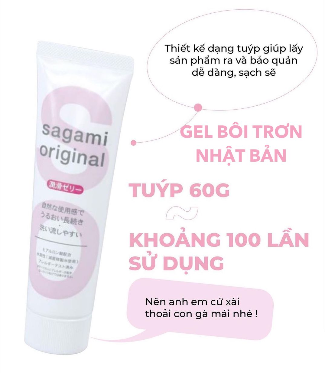 Gel bôi trơn Sagami Original Nhật Bản, an toàn, mượt mà