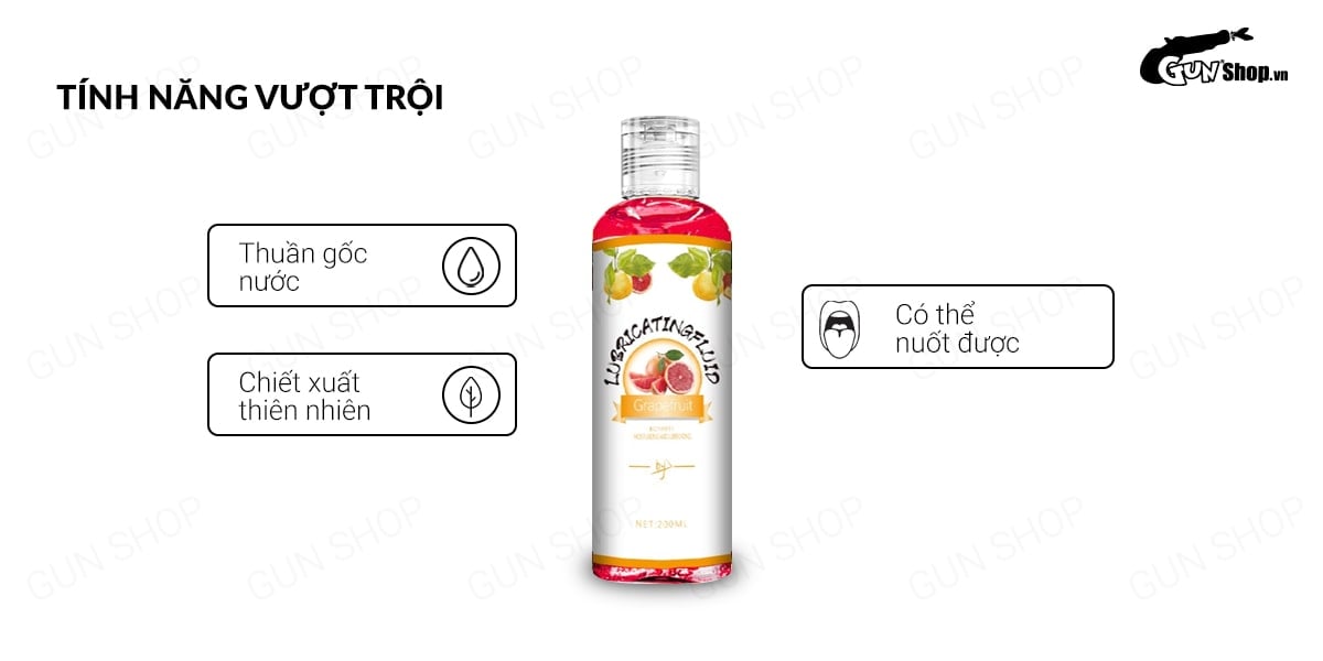 Gel bôi trơn Boyafei hương bưởi 200ml kích thích hấp dẫn
