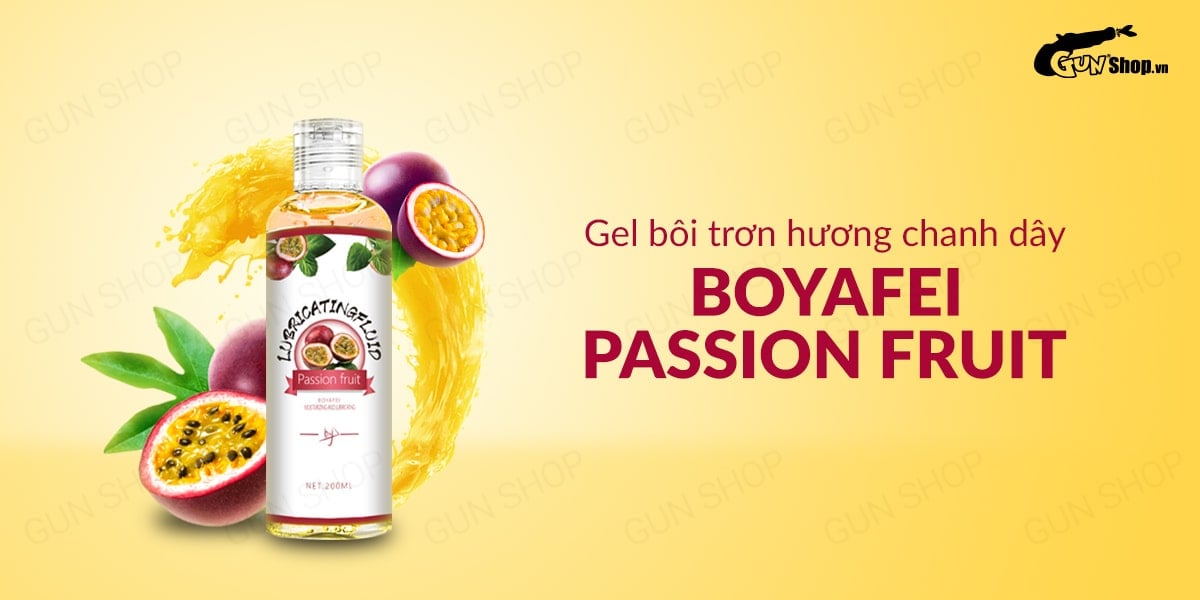 Gel bôi trơn hương chanh dây Boyafei 200ml tăng khoái cảm