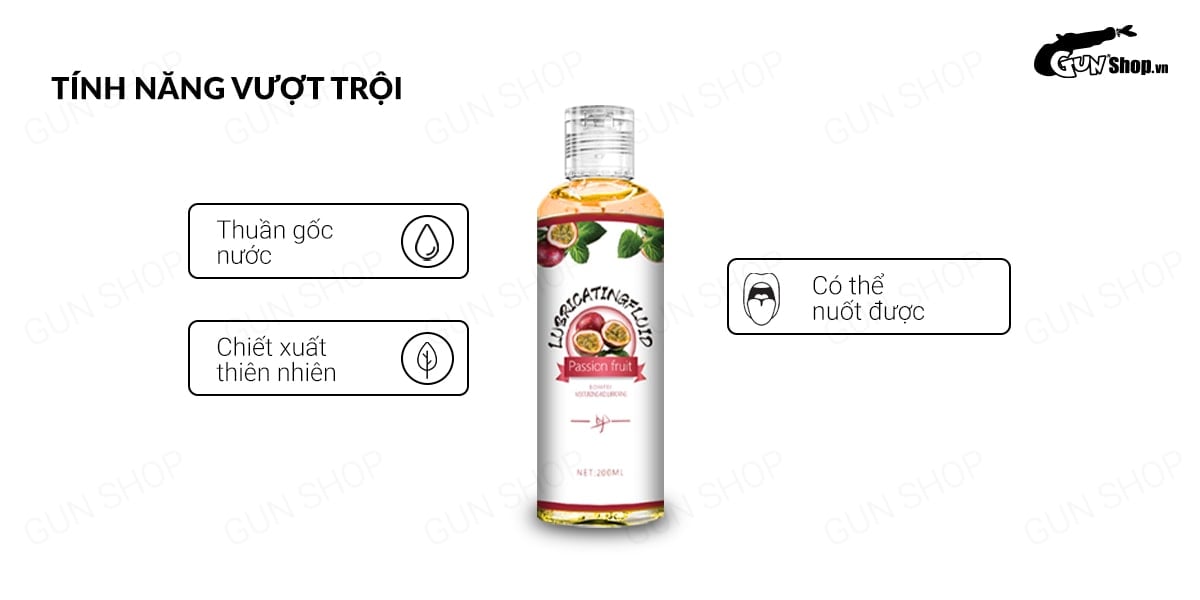 Gel bôi trơn hương chanh dây Boyafei 200ml tăng khoái cảm