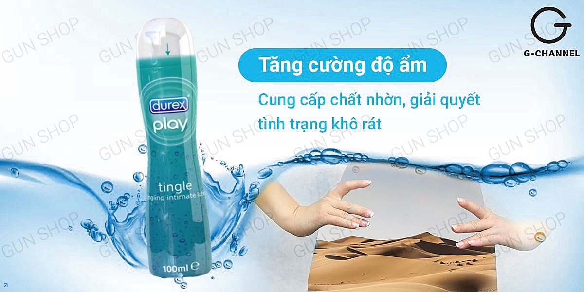 Gel bôi trơn Durex Tingle chai 100ml mát lạnh, tăng khoái cảm