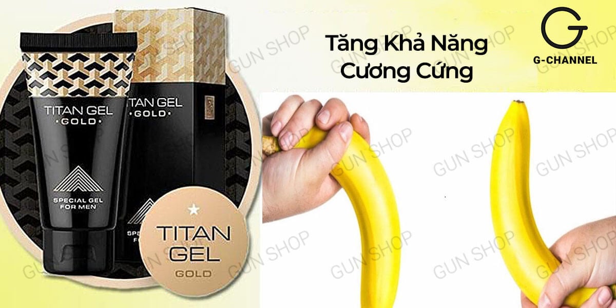 Gel Titan Gold cao cấp 50ml tăng kích thước hiệu quả an toàn