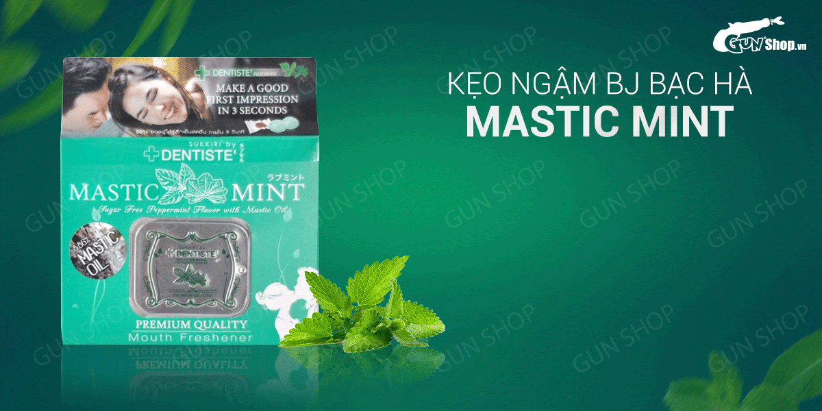 Kẹo ngậm Mastic Mint bạc hà tăng hưng phấn, kẹo tình yêu