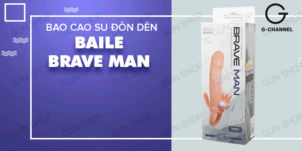 Bao cao su đôn dên Baile Braveman 14.5cm, Rung kích thích G
