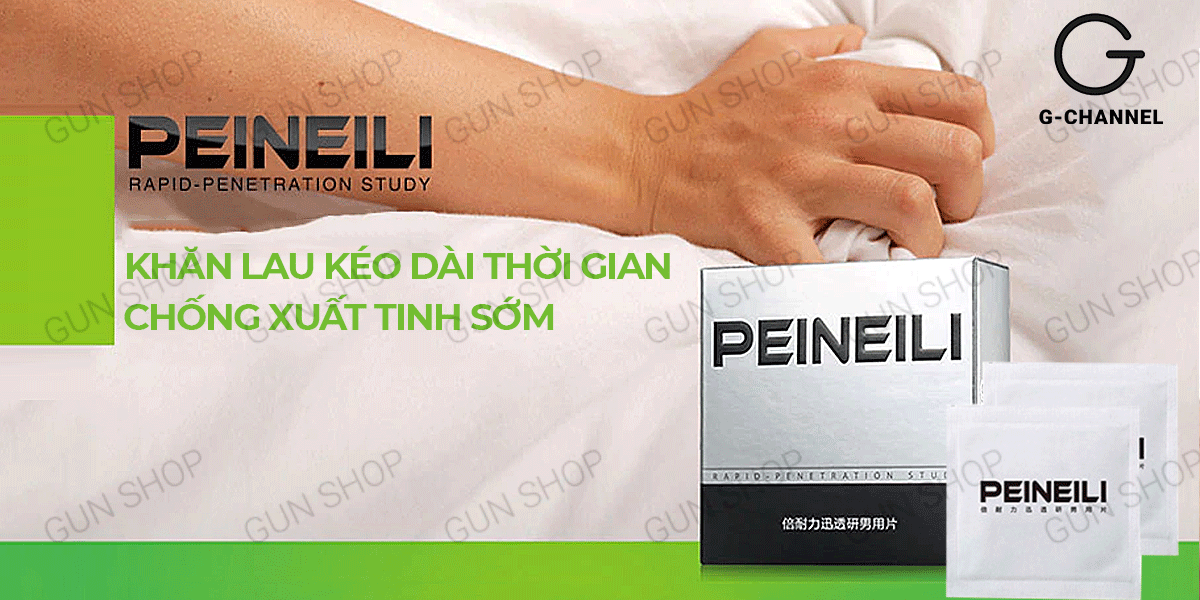 Khăn lau Peineili kéo dài thời gian quan hệ Hộp 12 cái chống xuất tinh sớm