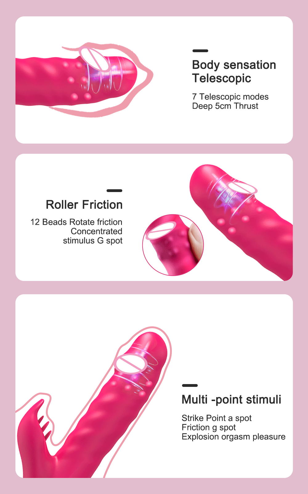 Dương vật giả rung thụt đa năng bi xoay kèm nhánh liếm siêu thực