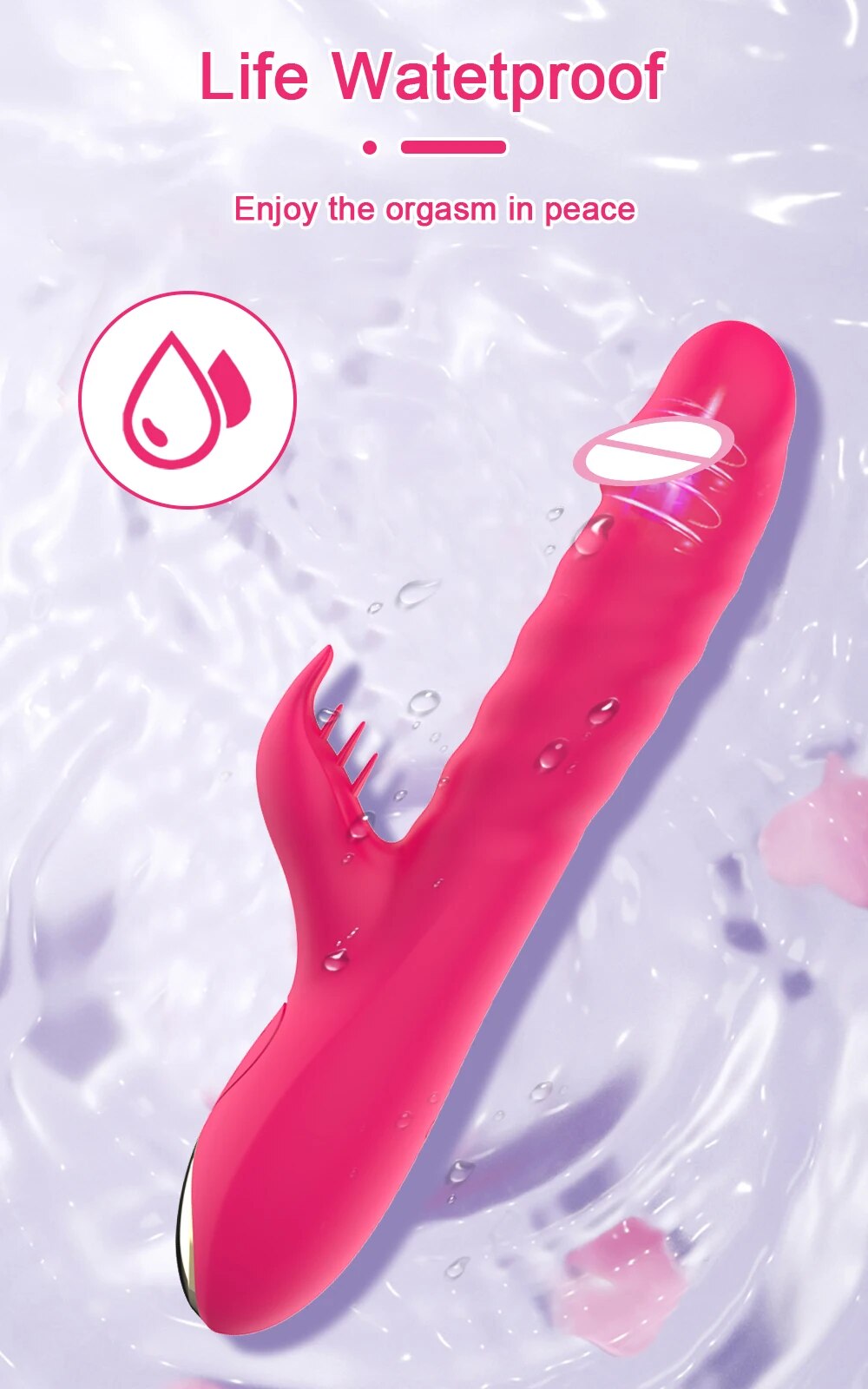 Dương vật giả rung thụt đa năng bi xoay kèm nhánh liếm siêu thực