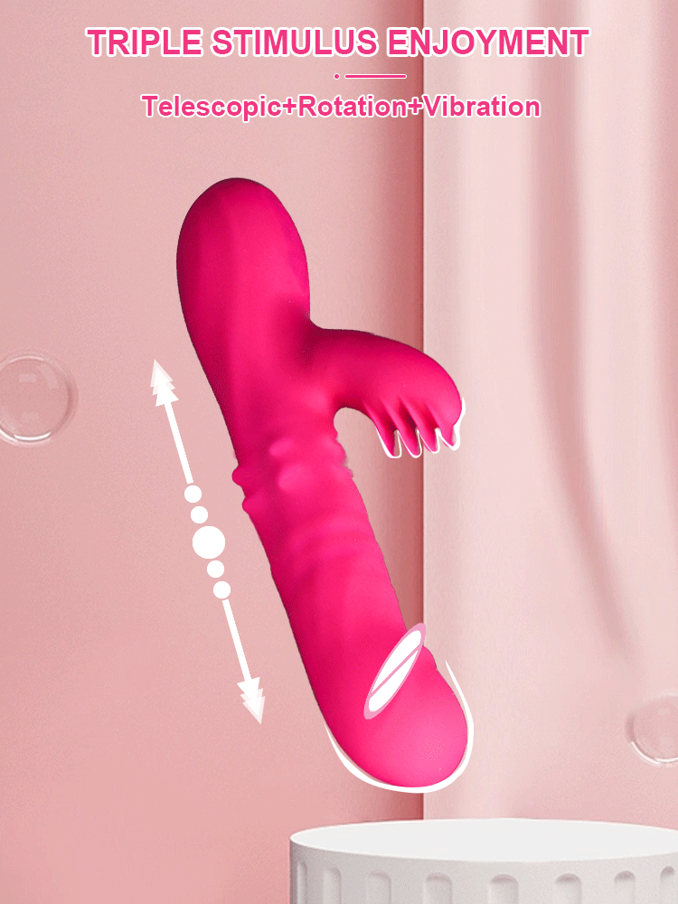 Dương vật giả rung thụt đa năng bi xoay kèm nhánh liếm siêu thực