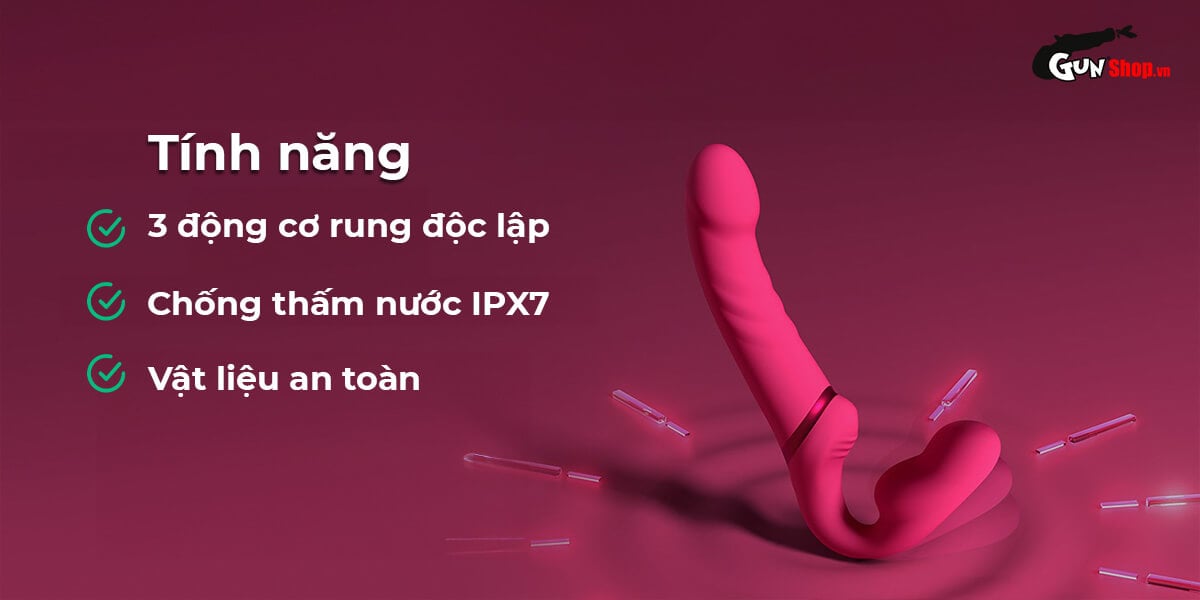 Dương vật giả 2 đầu Lovense Lapis điều khiển app cho Les