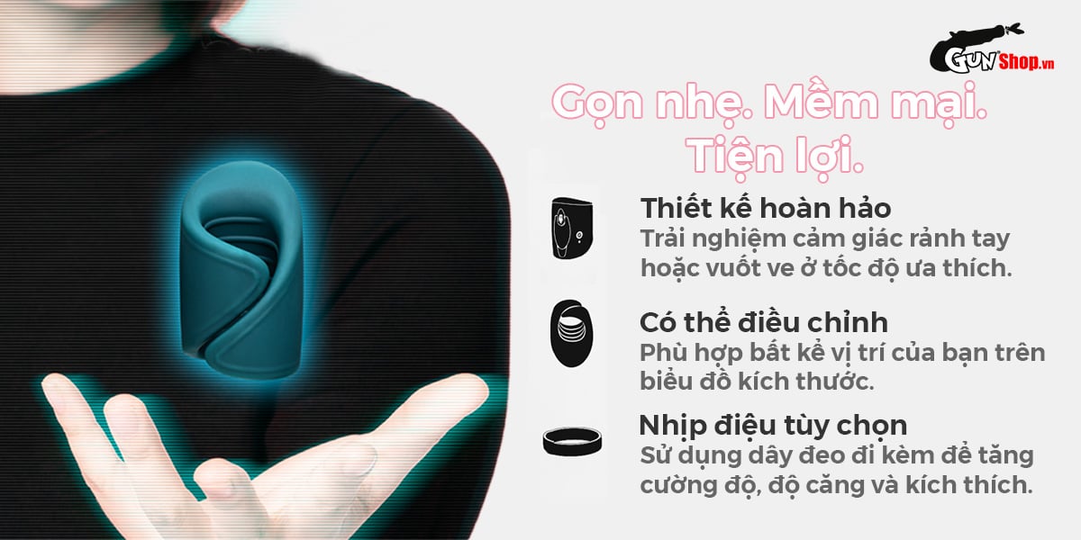 Vòng đeo dương vật Lovense Gush app tăng khoái cảm dễ dùng