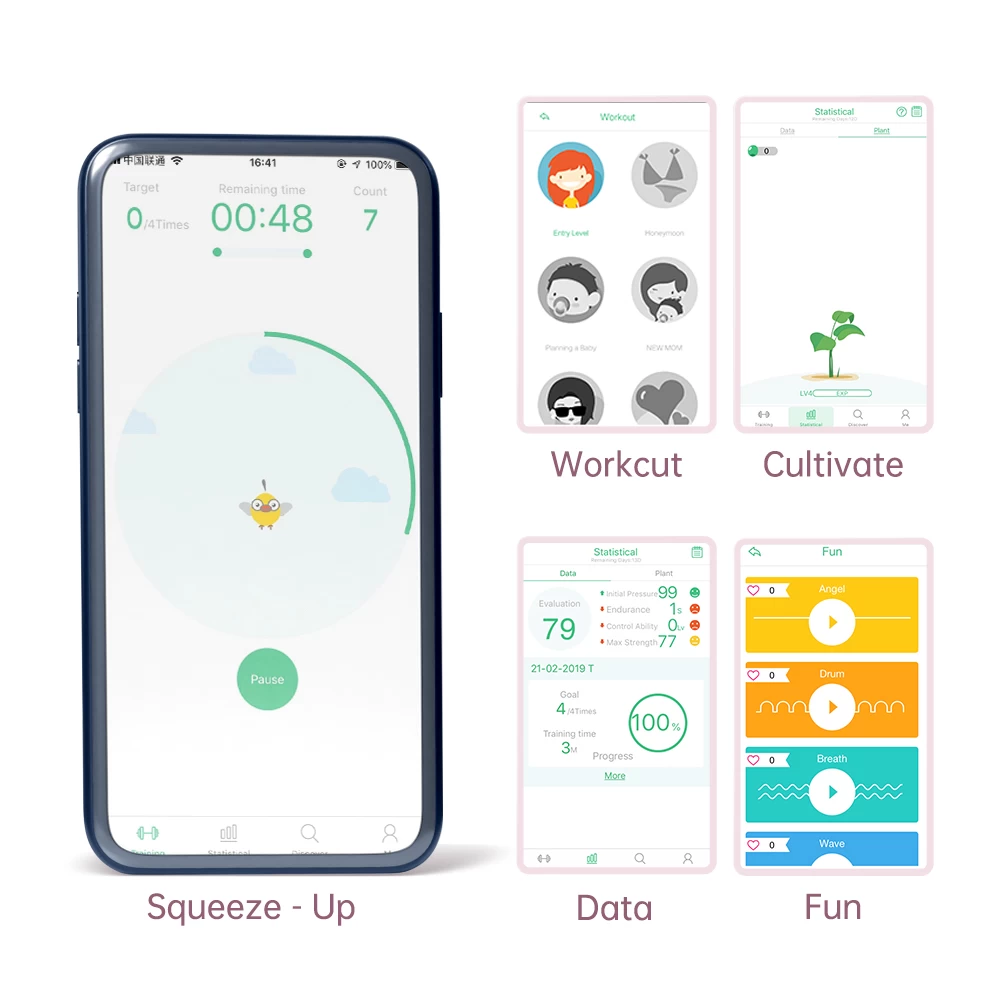 Magic Motion Fitcute Kegel Rung Se Khít Điều Khiển Qua Điện Thoại