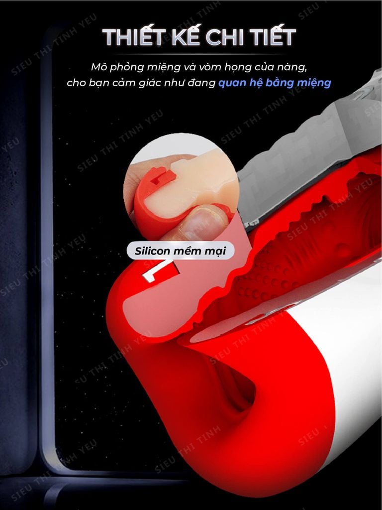 Máy bú mút đa năng Leten Air Oral Masturbator tự động cổ họng thật