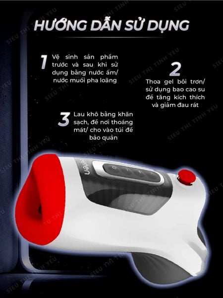 Máy bú mút đa năng Leten Air Oral Masturbator tự động cổ họng thật