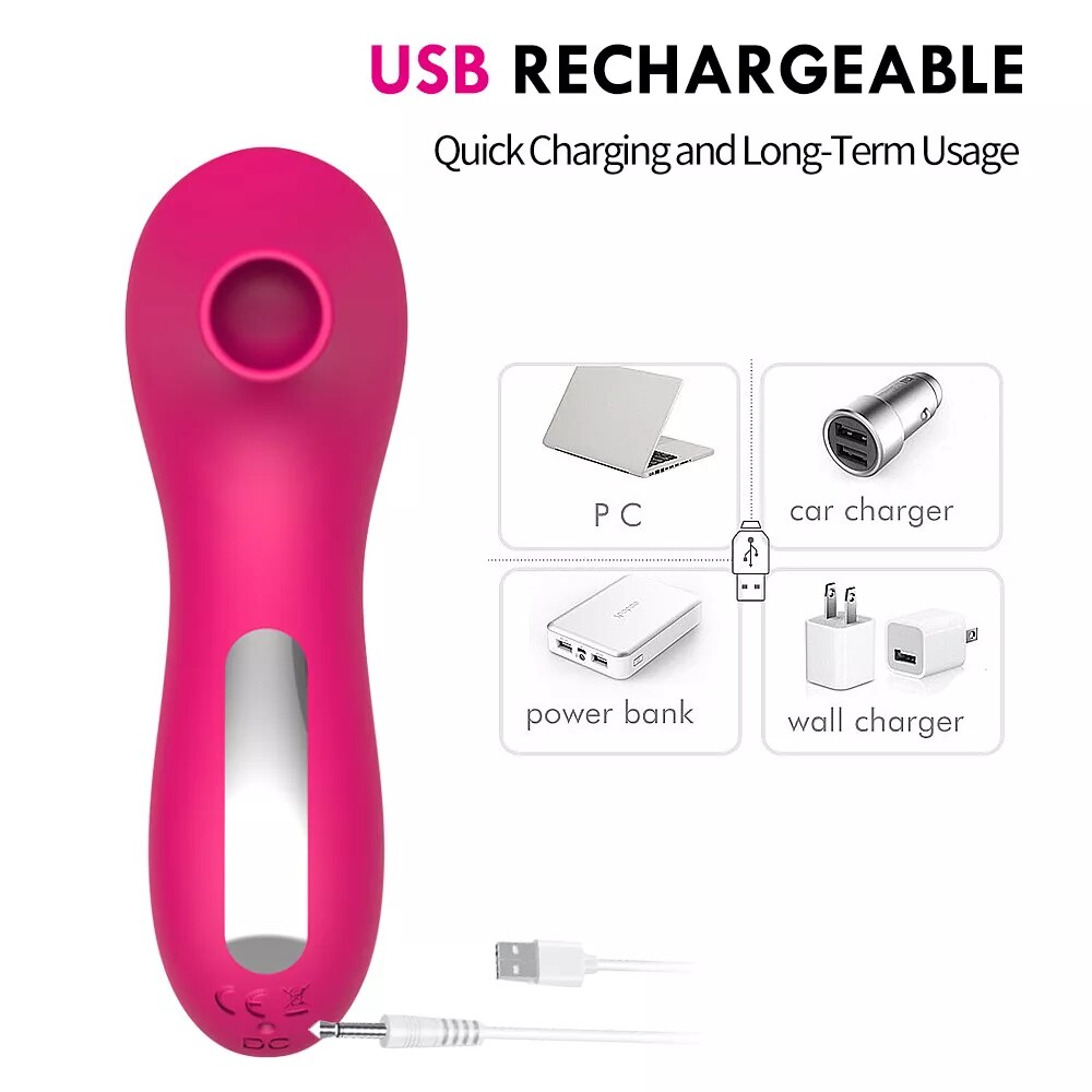 Máy Bú Mút Massage Điểm G Silicon Y Tế 10 Chế Độ USB Im Lặng