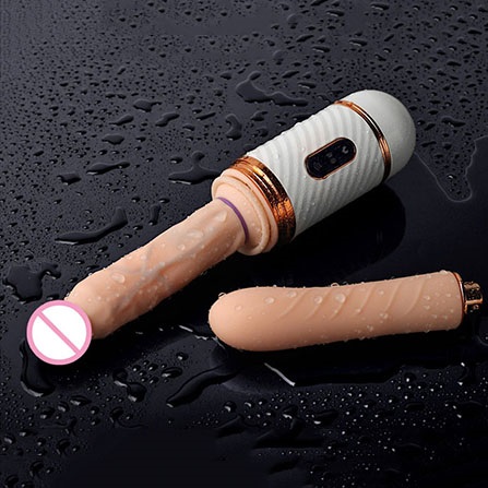 Dương vật giả Cyclone Fire rung thụt sưởi ấm điều khiển xa sạc USB