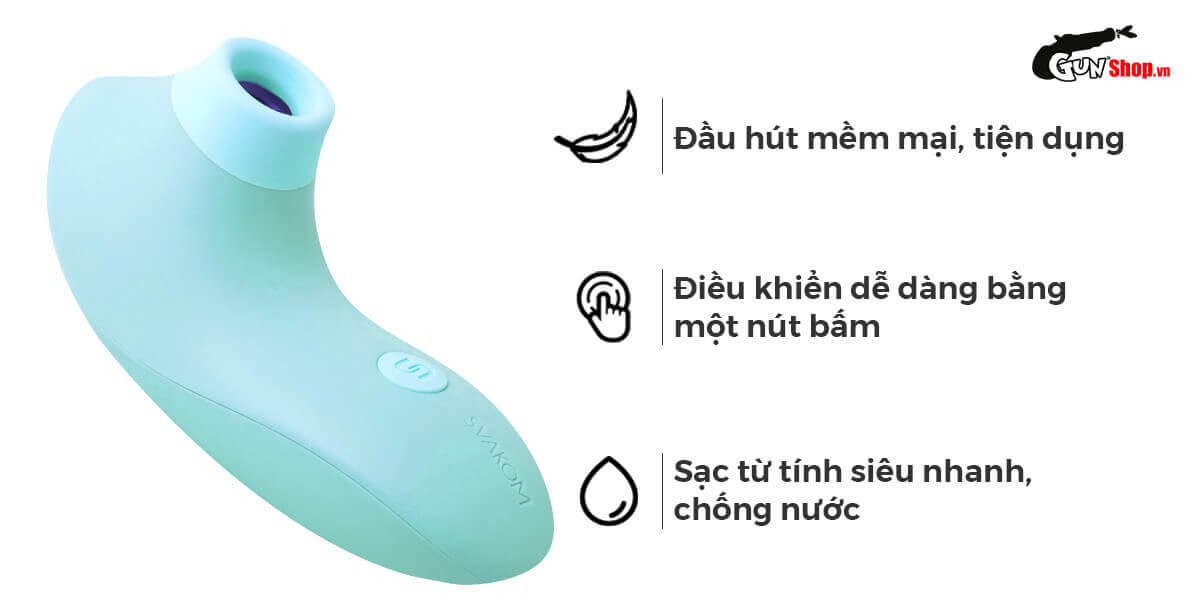 Máy massage Svakom Pulse Lite Neo bú hút app bluetooth kích thích điểm G thần thánh