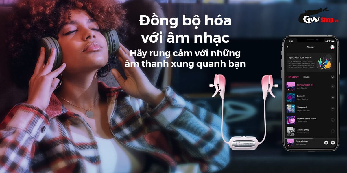 Lovense Gemini massage kẹp vú điều khiển app kích thích điểm G siêu mềm mại