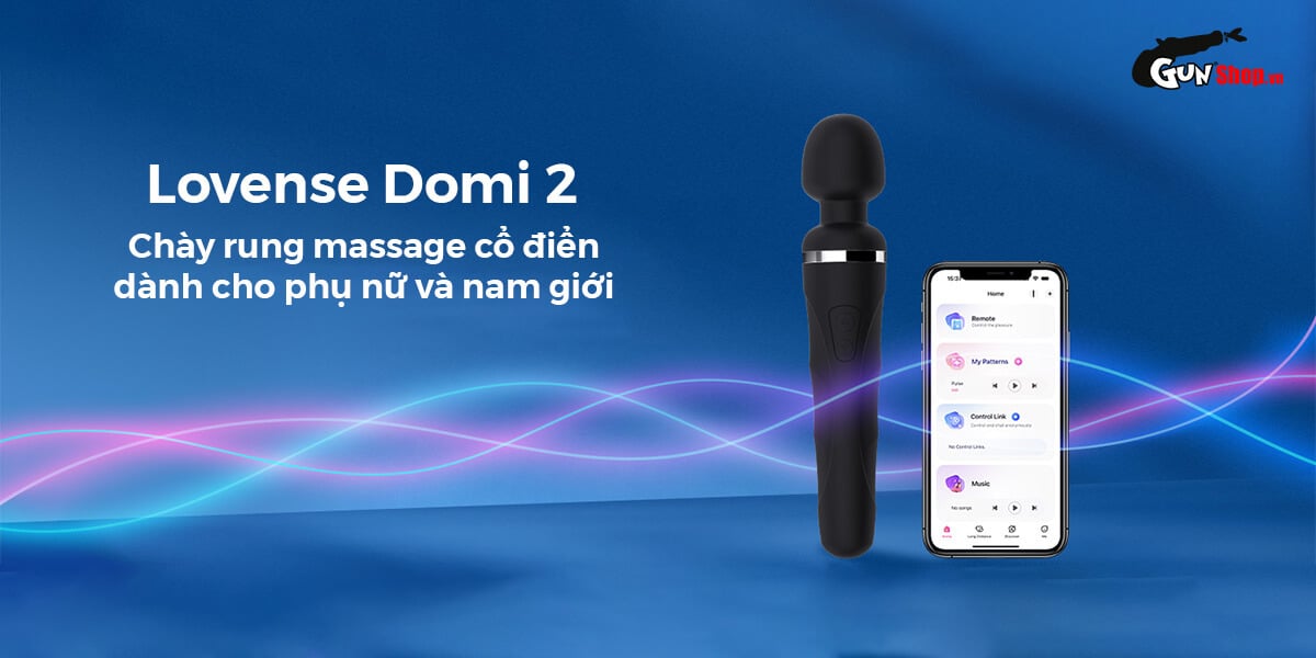 Chày rung Lovense Domi 2 không dây tăng khoái cảm app điều khiển