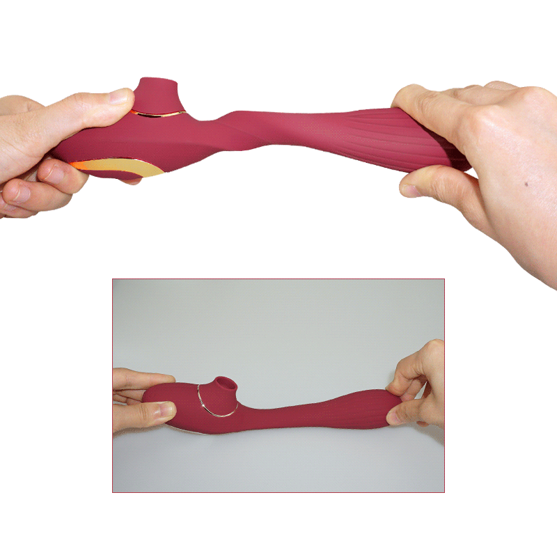 Máy rung bú hút 2 đầu massage điểm G âm vật kích thích phê nhất