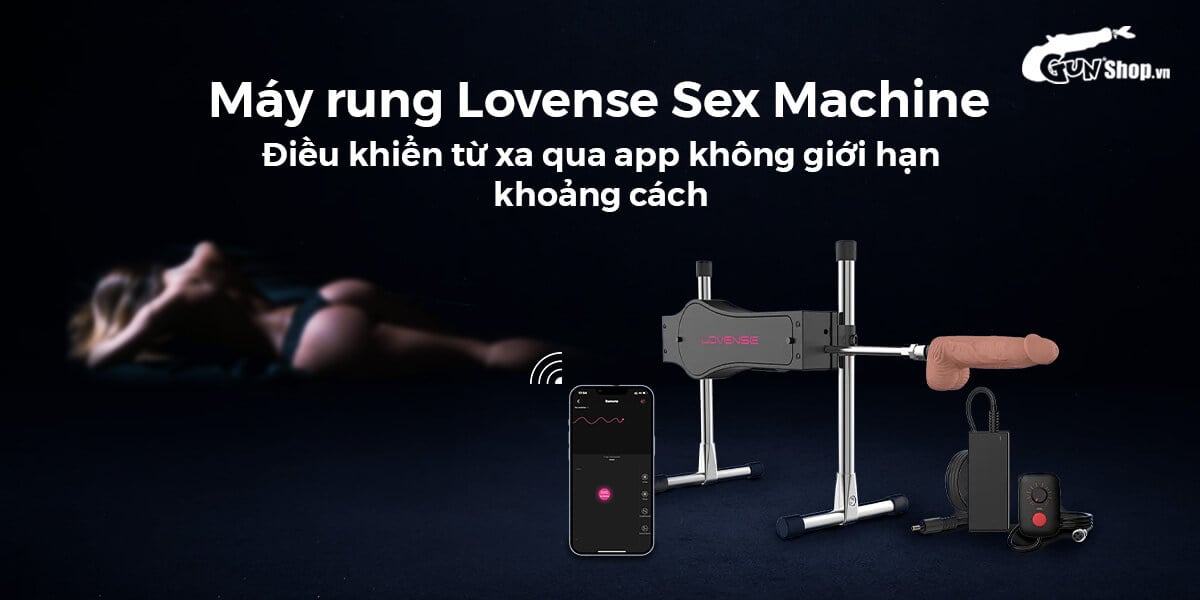 Máy làm tình Lovense Sex Machine rung thụt 2 đầu điều khiển app