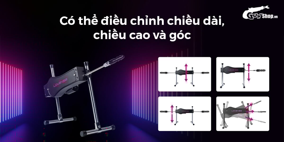 Máy làm tình Lovense Sex Machine rung thụt 2 đầu điều khiển app