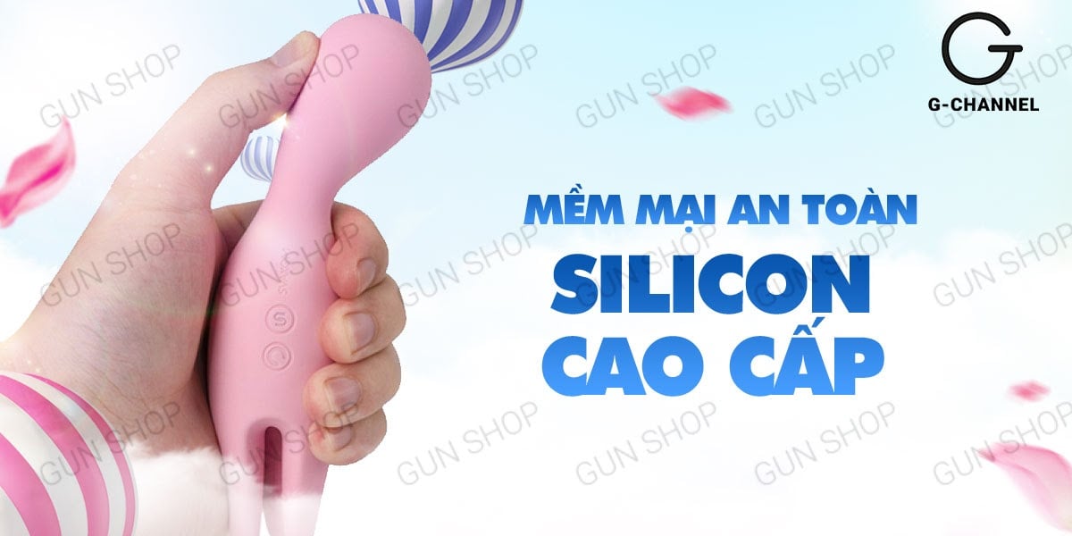 Máy rung Svakom Nymph 2 đầu sạc điện mạnh mẽ, kích thích sâu