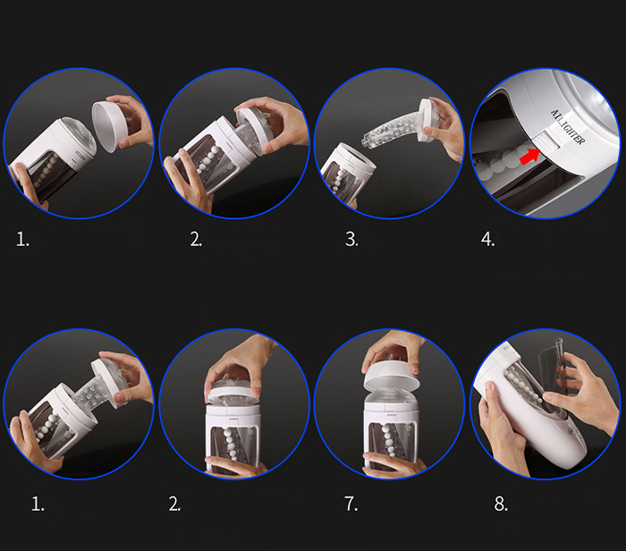 Máy thủ dâm Ailighter Juicer 3D co bóp xoay hút tiếng rên phê