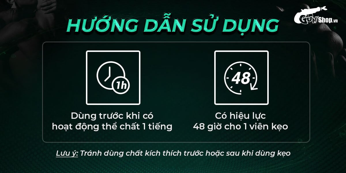 Kẹo bạc hà Powergra Mint Energy tăng cường sinh lý nam mạnh mẽ 10 viên