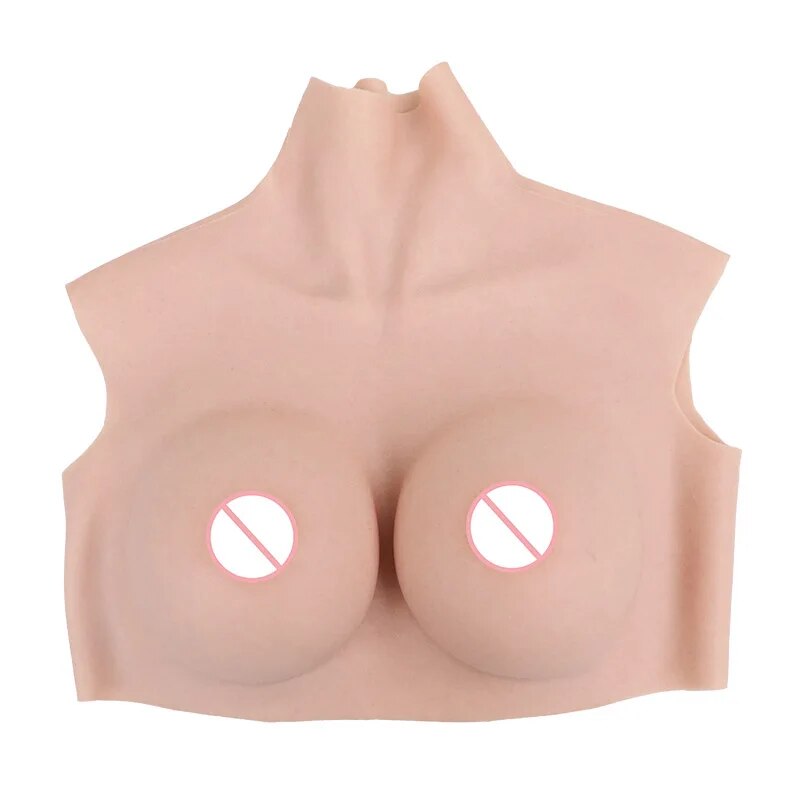Ngực giả silicone KUMIHO cổ cao cosplay gay độc đáo hấp dẫn