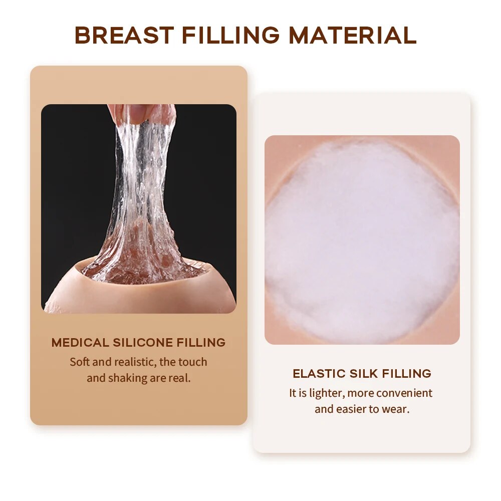 Ngực giả silicone KUMIHO cổ cao cosplay gay độc đáo hấp dẫn