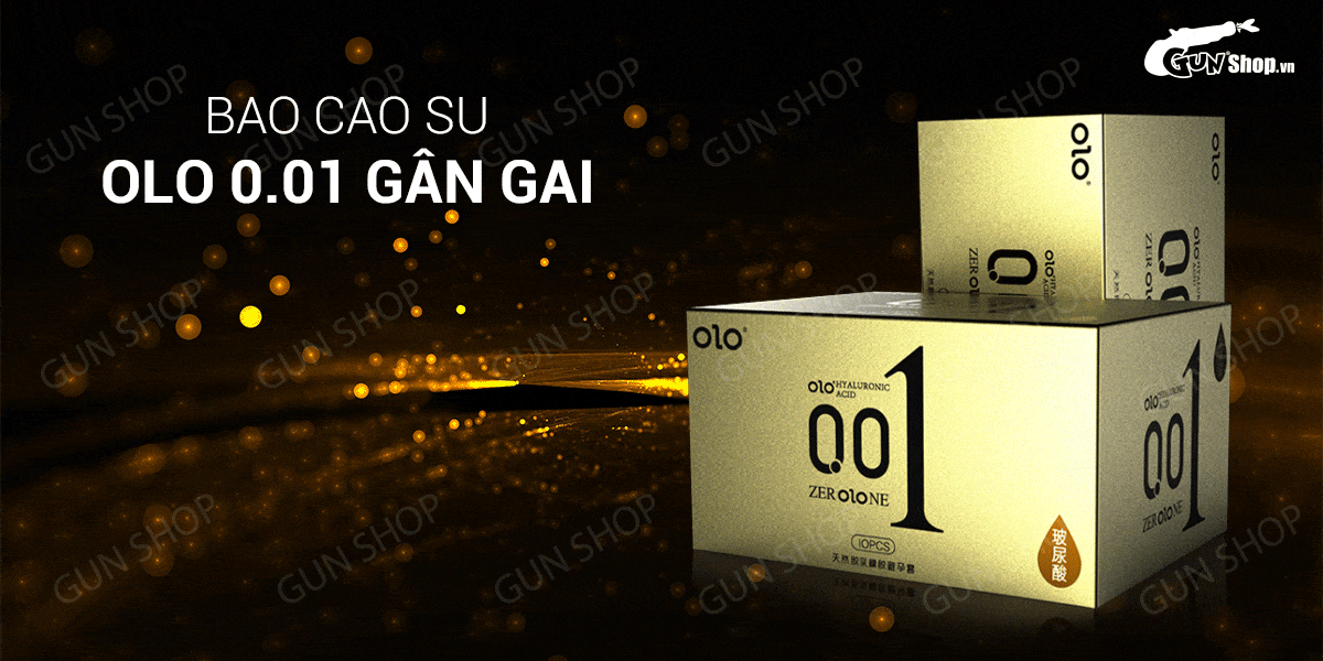 Bao cao su OLO siêu mỏng gân gai 0.01 kéo dài cực đỉnh 10 cái